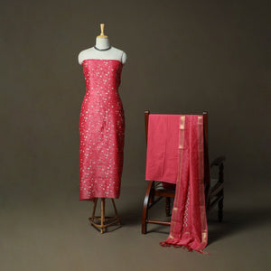 Hand block jaipur print maheshwari silk handloom 3pc