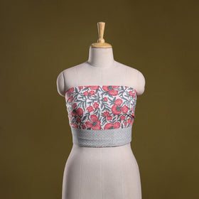 Hand block print cotton sanganeri blouse piece 78