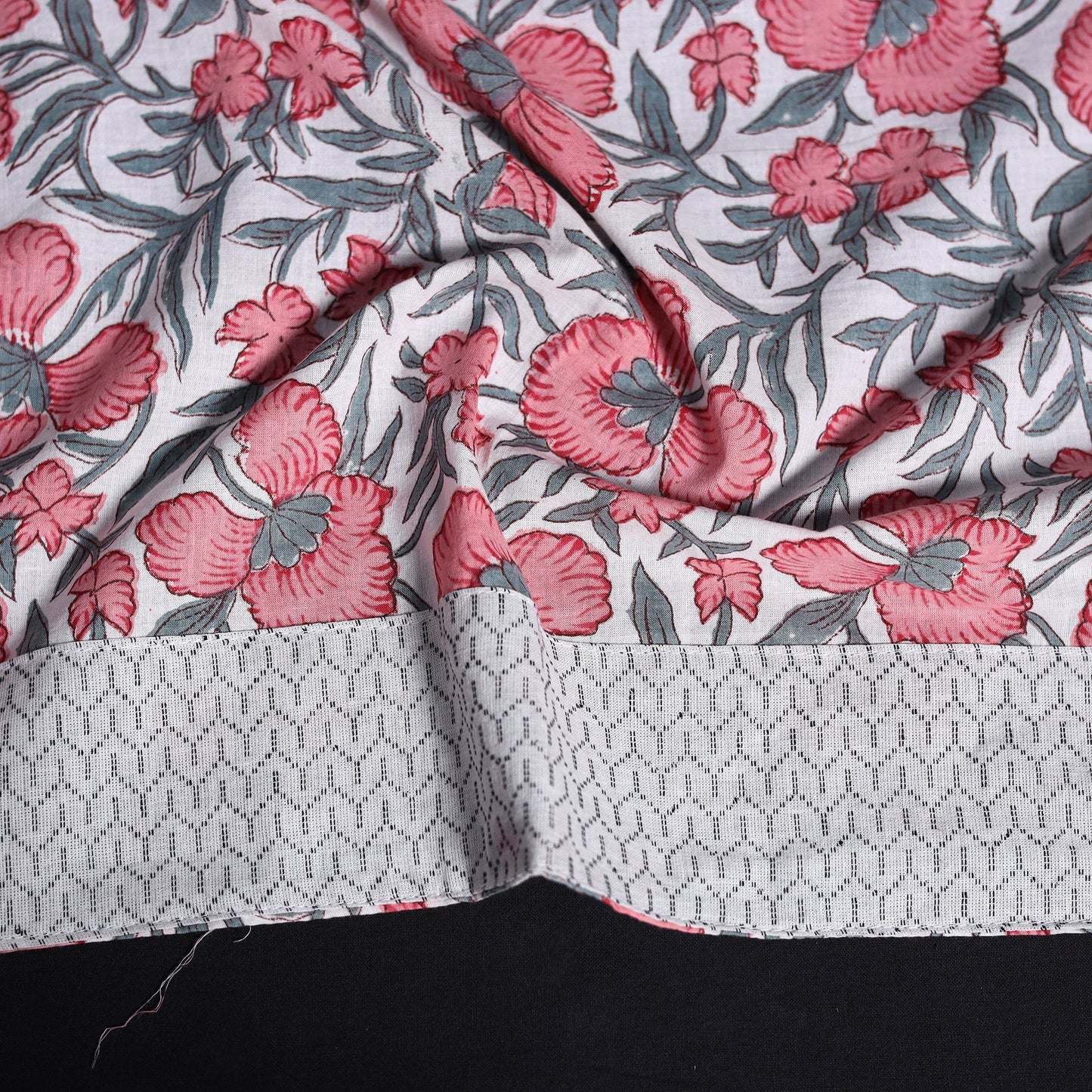 Hand block print cotton sanganeri blouse piece 78