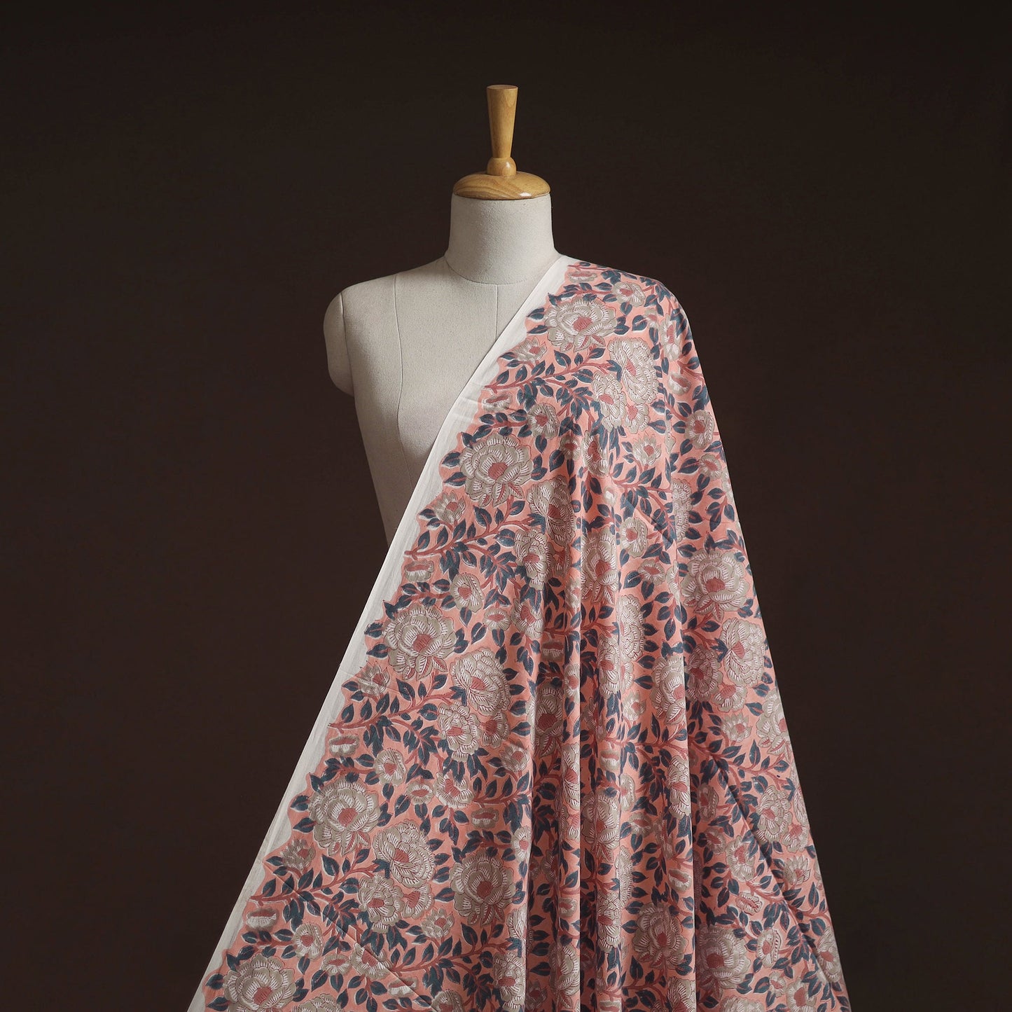 Hand block print cotton sanganeri fabric 04 - handcrafted
