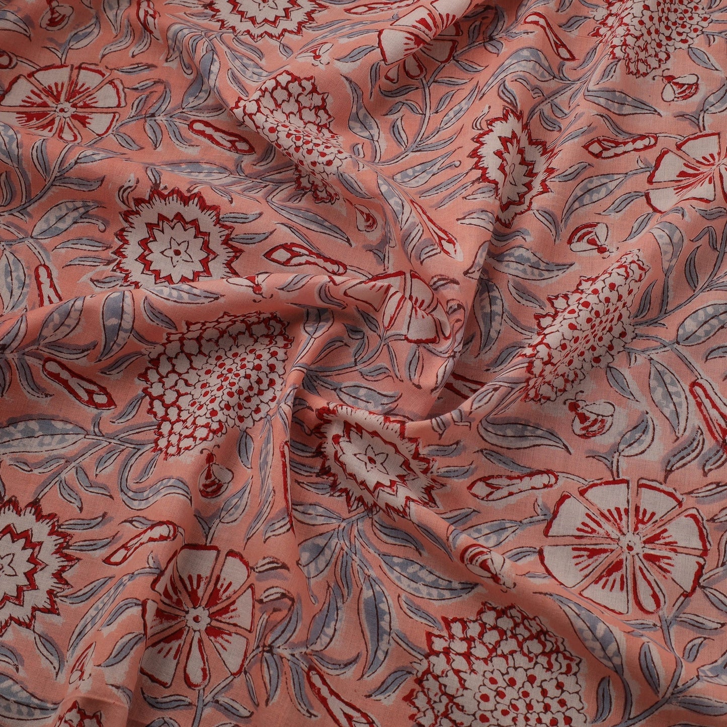 Hand cotton sanganeri fabric 13 - handcrafted