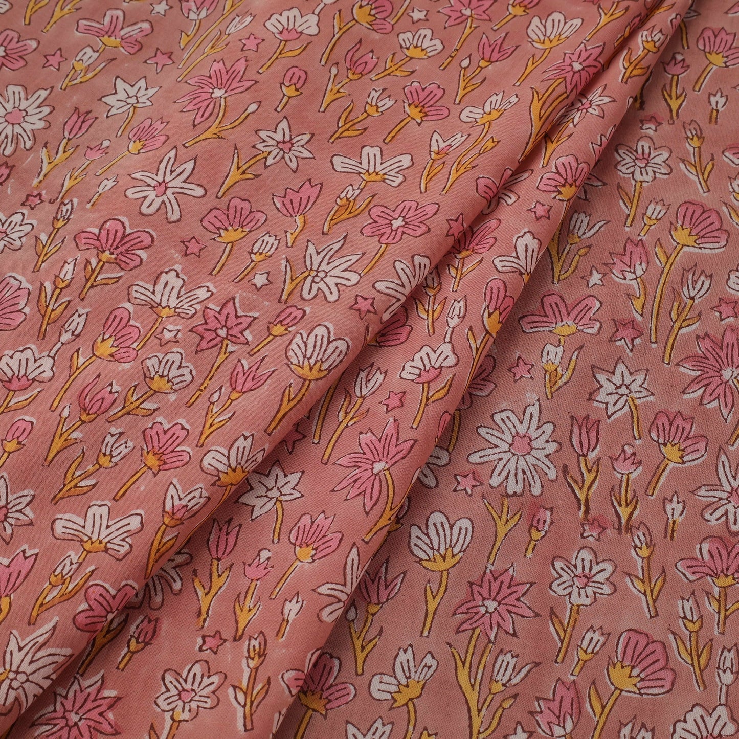 Hand cotton sanganeri fabric 21 - handcrafted