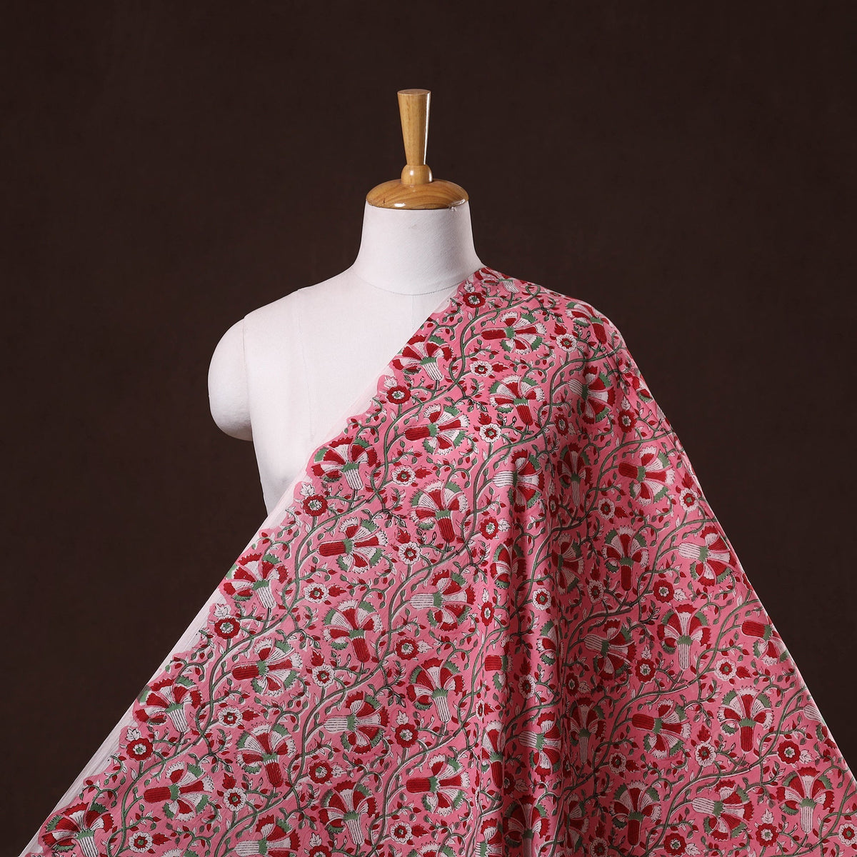 Hand cotton sanganeri fabric 44 - handcrafted