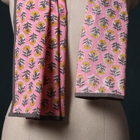 Hand block print cotton sanganeri stole 03 - handcrafted