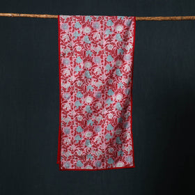 Hand block print cotton sanganeri stole 08 - handcrafted