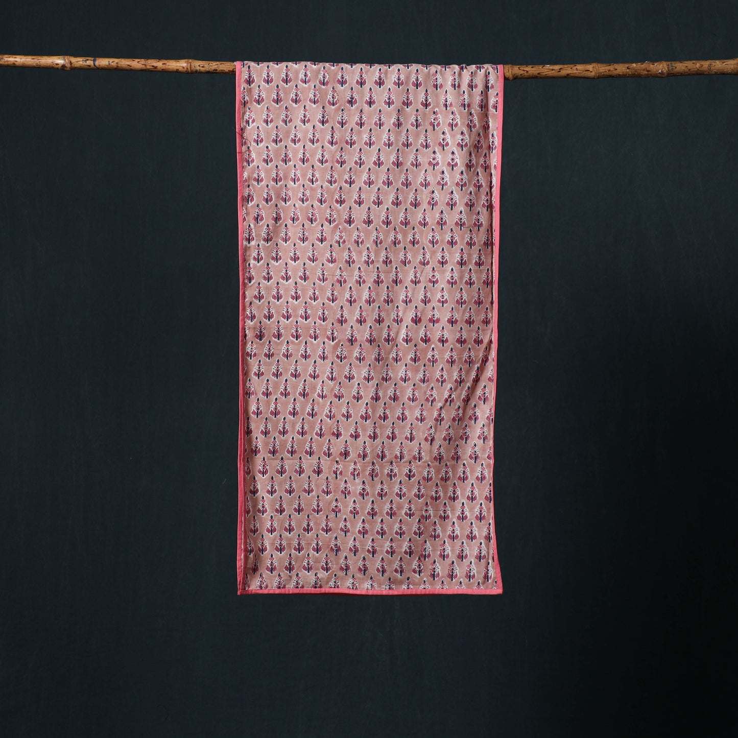 Hand block print cotton sanganeri stole 16 - handcrafted