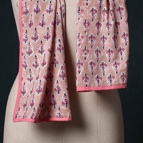 Hand block print cotton sanganeri stole 16 - handcrafted