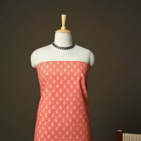 Hand block print mangalagiri cotton 3pc unstitched dress