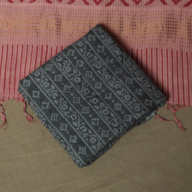 Hand block print mangalagiri cotton 3pc unstitched dress