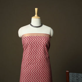 Hand block print mangalagiri cotton 3pc unstitched dress