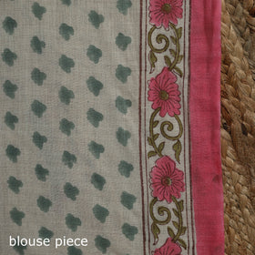 Hand merino wool sanganeri saree 02 - handcrafted