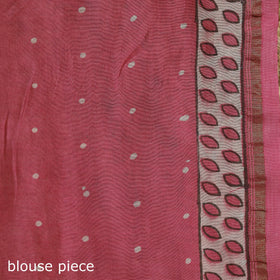 Hand block print natural dyed chanderi silk akola saree 28