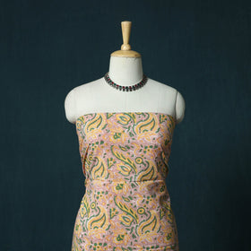 Hand block print sanganeri cotton 3pc unstitched dress