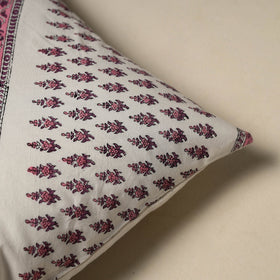 Hand sanganeri floral cushion cover 23 - handcrafted