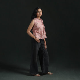 Hand block sanganeri print cotton floral crop top 12
