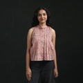 Hand block sanganeri print cotton floral crop top 12