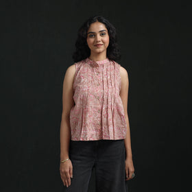 Hand block sanganeri print cotton floral crop top 12