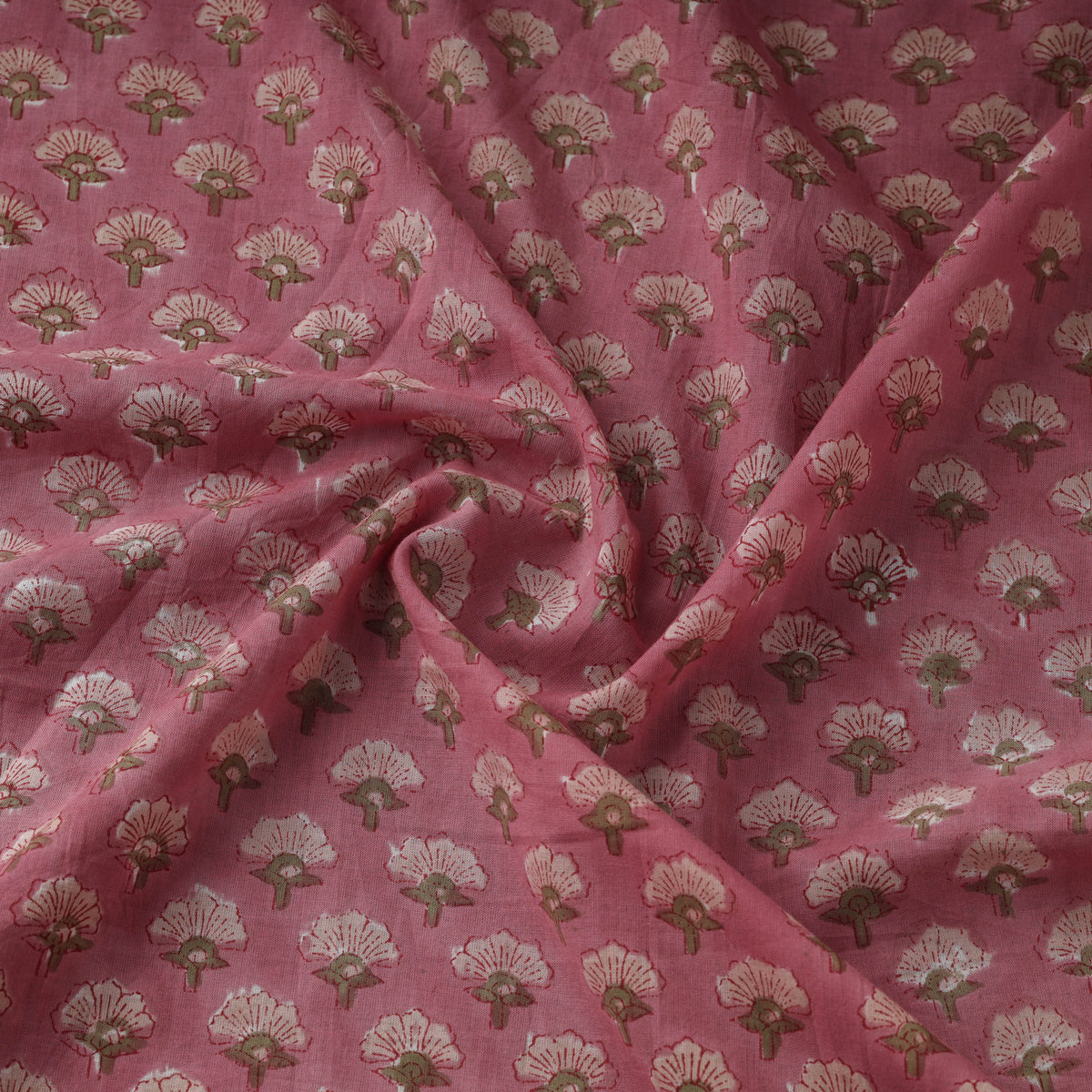 Hand cotton sanganeri fabric 01 - handcrafted
