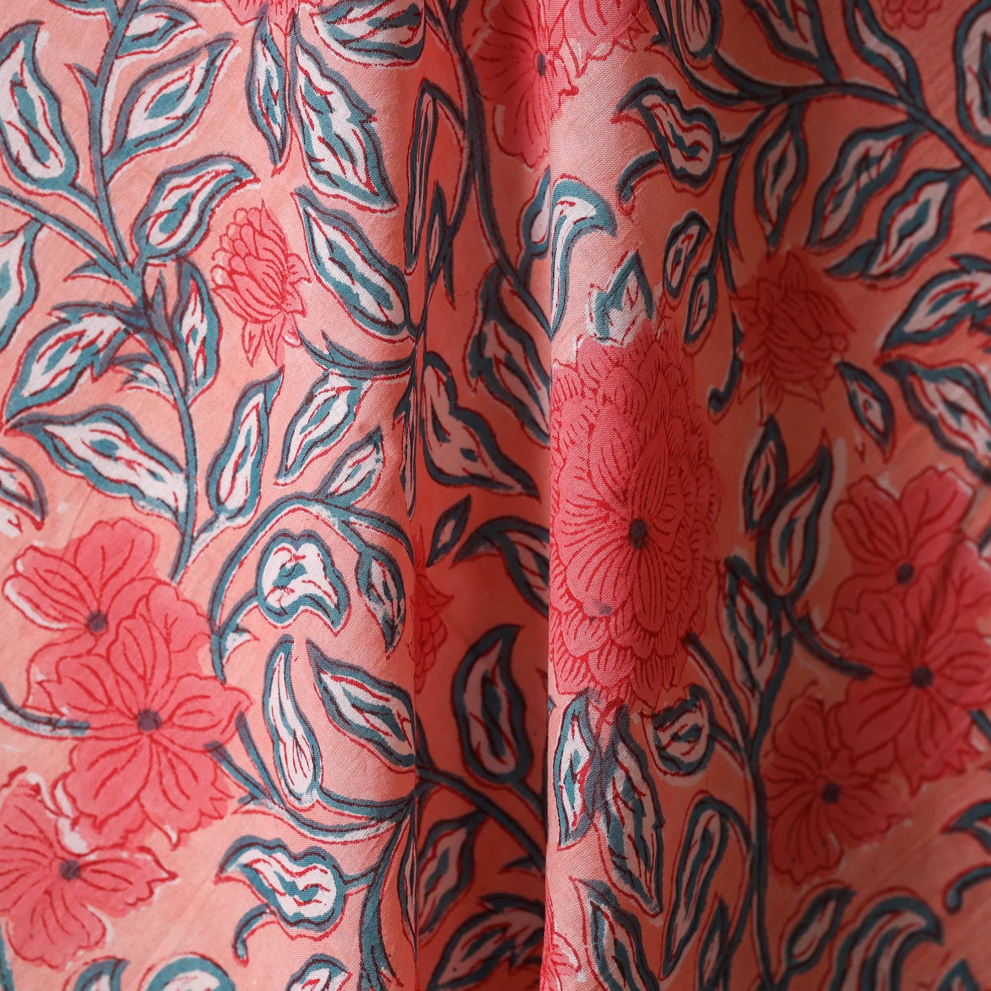 Hand cotton sanganeri fabric 15 - handcrafted