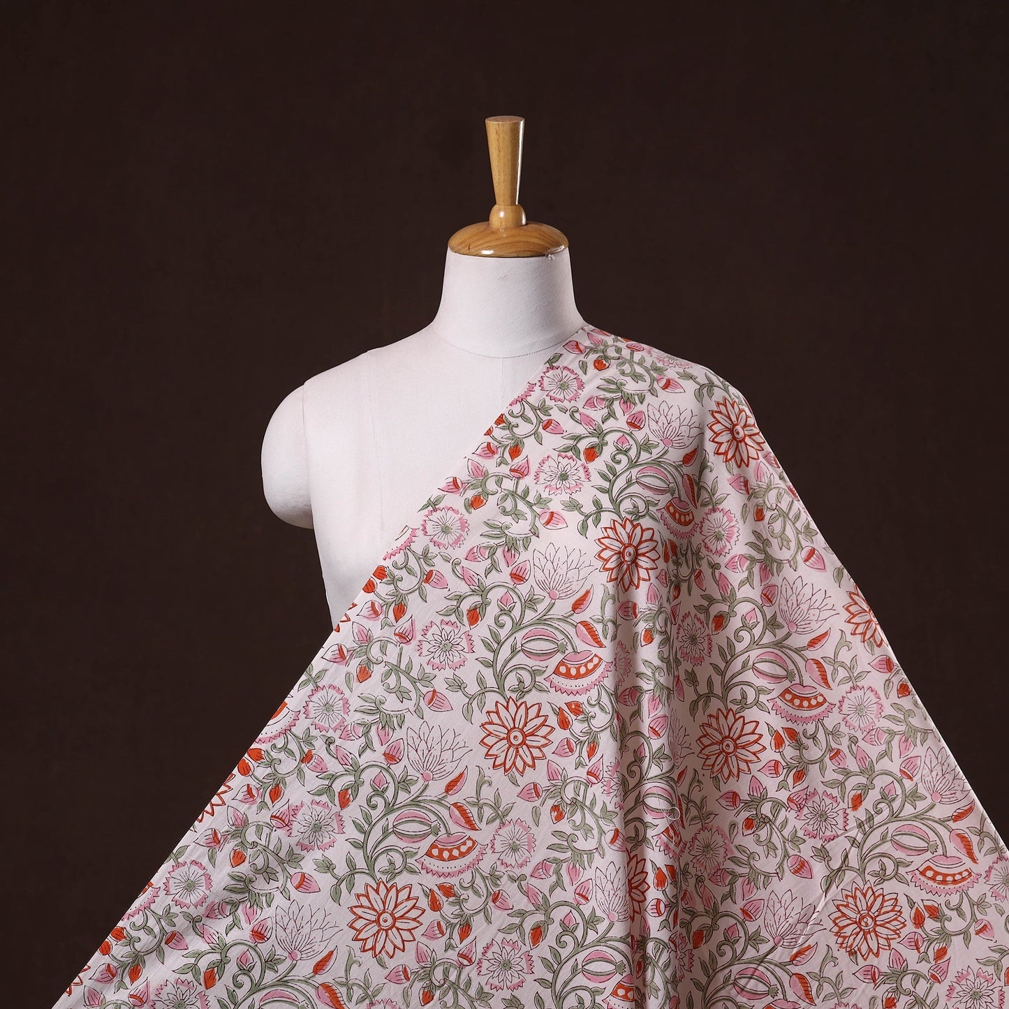 Hand cotton sanganeri fabric 37 - handcrafted