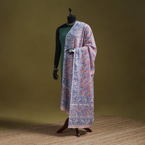 Hand cotton sanganeri floral dupatta 07 - handcrafted