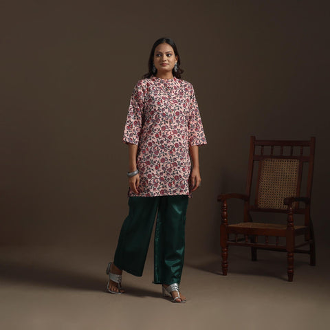 Hand cotton short sanganeri kurta for women 13 - handcrafted