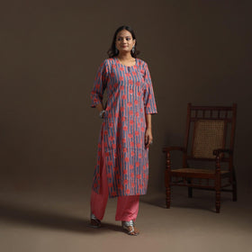 Hand cotton straight sanganeri kurta for women 07