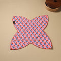  Pink Hand Embroidered Cotton Roti Napkin