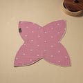  Pink Hand Embroidered Cotton Roti Napkin