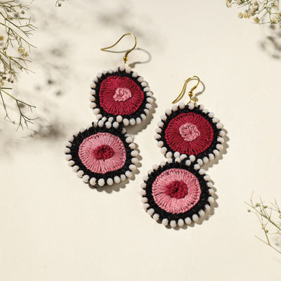 embroidered earrings