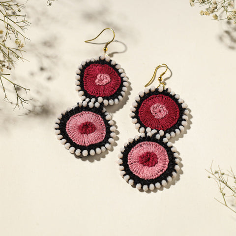 embroidered earrings
