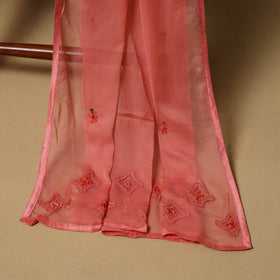 Hand embroidered georgette 3pc unstitched dress material 05