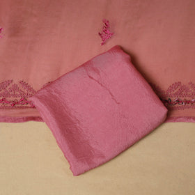 Hand embroidered georgette 3pc unstitched dress material 13