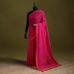 Hand embroidered pure mul cotton lucknowi chikan saree 12