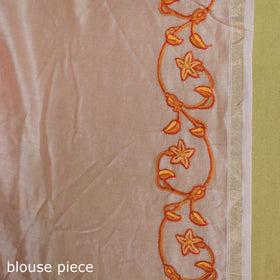 Pink - hand embroidery chanderi silk kashida saree
