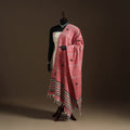 Pink - hand embroidery khes handwoven cotton kantha dupatta