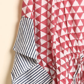  Hand Block Printed Cotton Kaftan & Pyjama Night Suit Set 