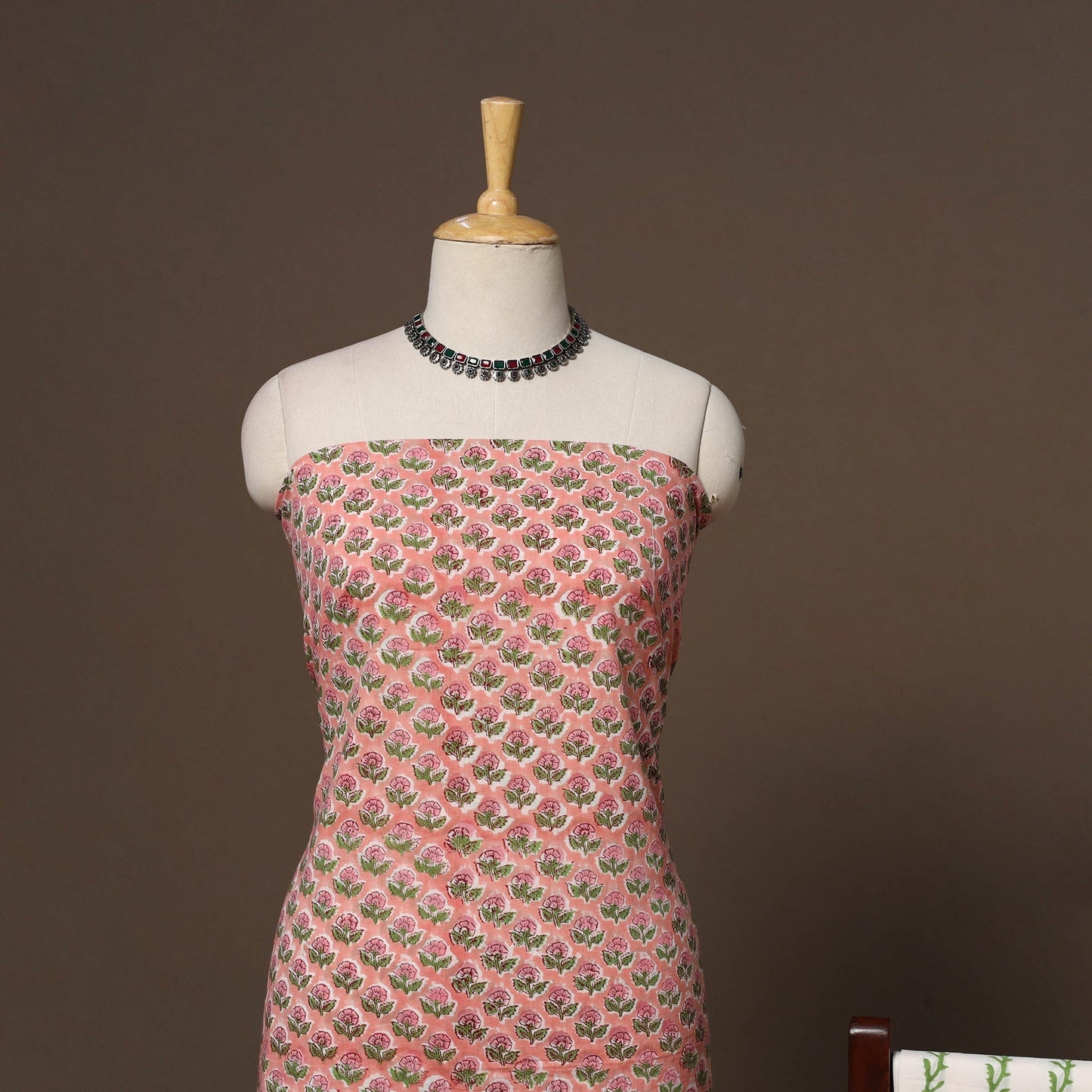 Hand sanganeri cotton 3pc unstitched dress material 16