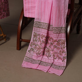 Hand sanganeri cotton 3pc unstitched dress material 25