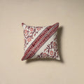 Hand sanganeri floral cushion cover 25 - handcrafted