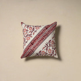 Hand sanganeri floral cushion cover 25 - handcrafted