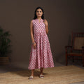 Pink - hand tiered sanganeri dress 06 - handcrafted