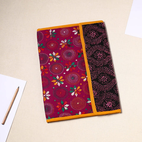 Pink Handcrafted Bengal Kantha Work File Folder
