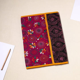 Pink Handcrafted Bengal Kantha Work File Folder