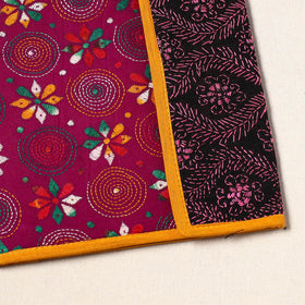 Pink Handcrafted Bengal Kantha Work File Folder
