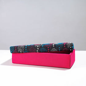  Pink Handcrafted Bengal Kantha Work Tissue Box 