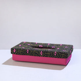  Pink Bengal Kantha Work Handcrafted Tissue Box 