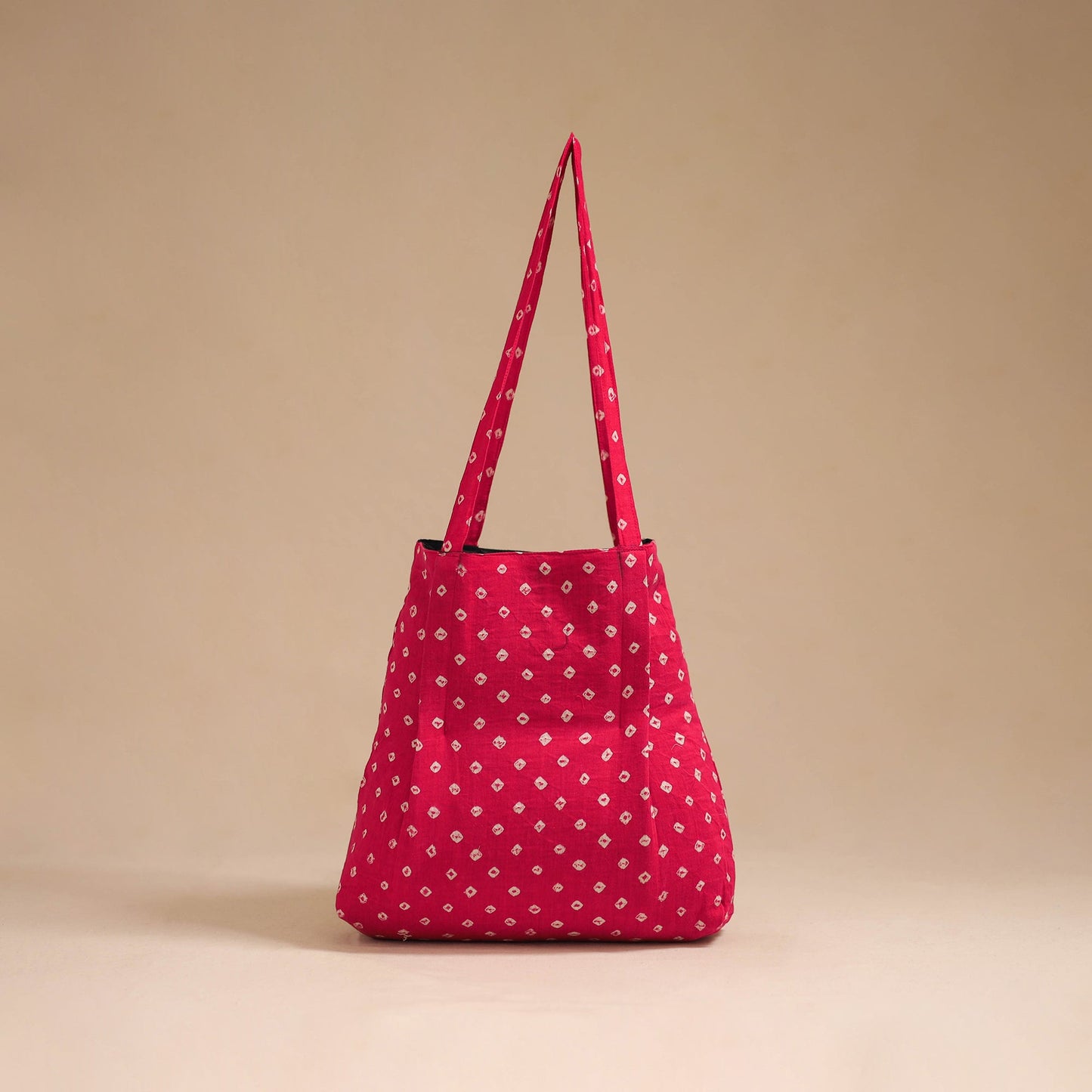 Pink - handcrafted cotton jhola bag 02