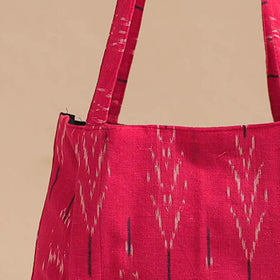Pink - handcrafted cotton jhola bag 10