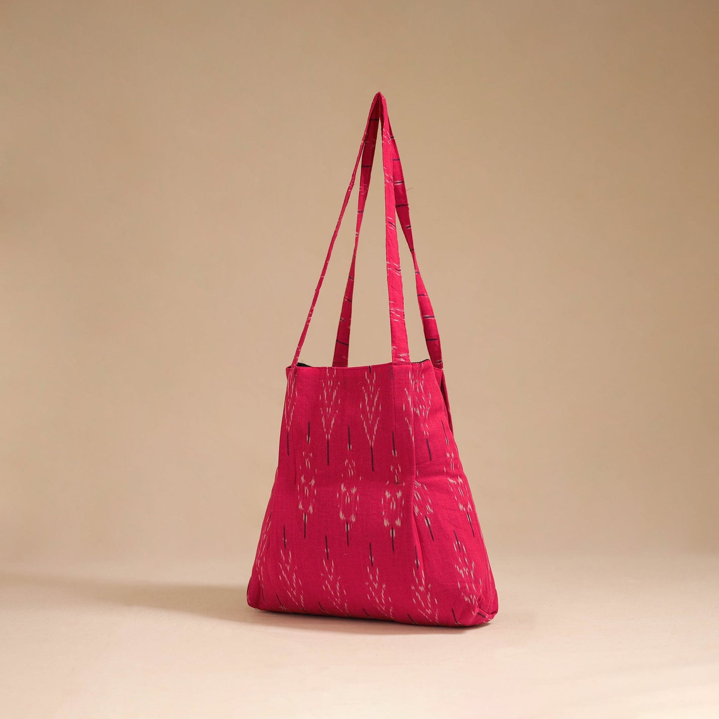 Pink - handcrafted cotton jhola bag 10